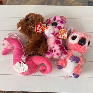 Lot of 4 Ty Beanie Babies